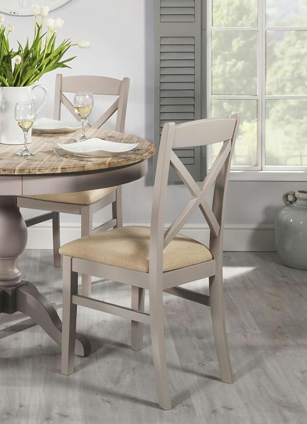 Statement Furniture Florence Crossback Dining Chair with Upholstered Seat