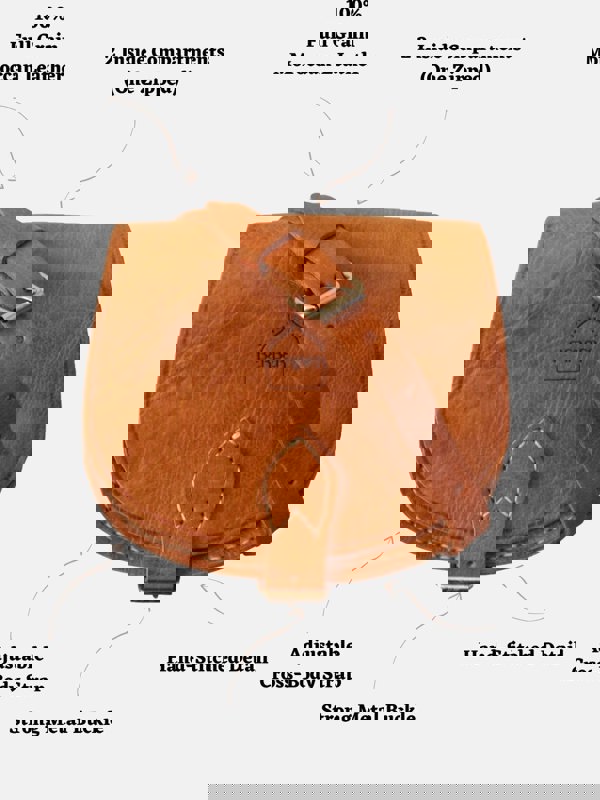 Berber Leather The Temara Small Half-Moon Saddle Bag in Tan