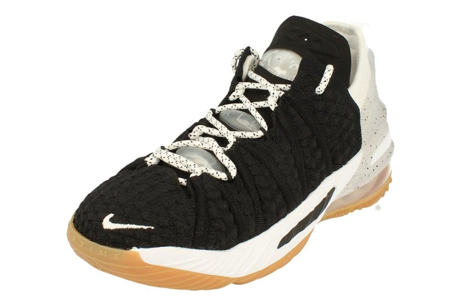 Nike Lebron Xviii GS Basketball Trainers Cw2760  007 - Black White Gum Med Brown 007 - Photo 0