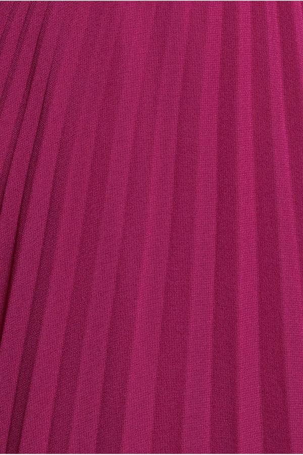 Balloon Sleeve Chiffon Maxi Dress - Magenta DR3041QZ
