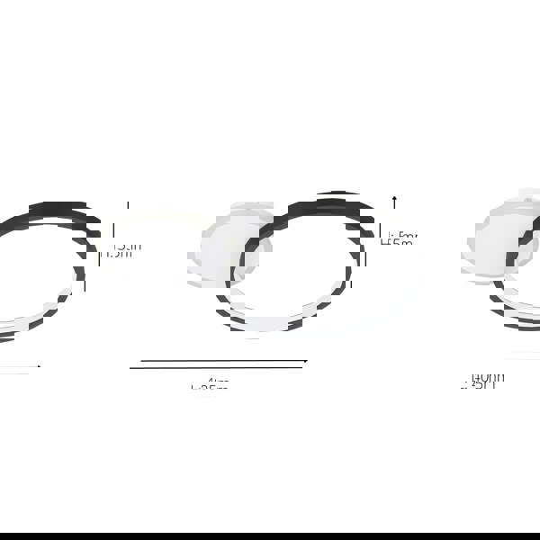 EGLO Gafares LED Black And White Flush Ceiling Light