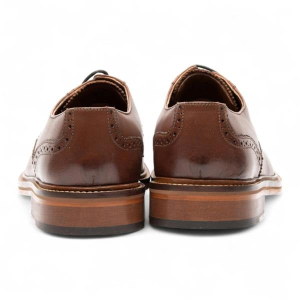 Chapman & Moore Men’s Brown Leather Brogue Dress Shoes