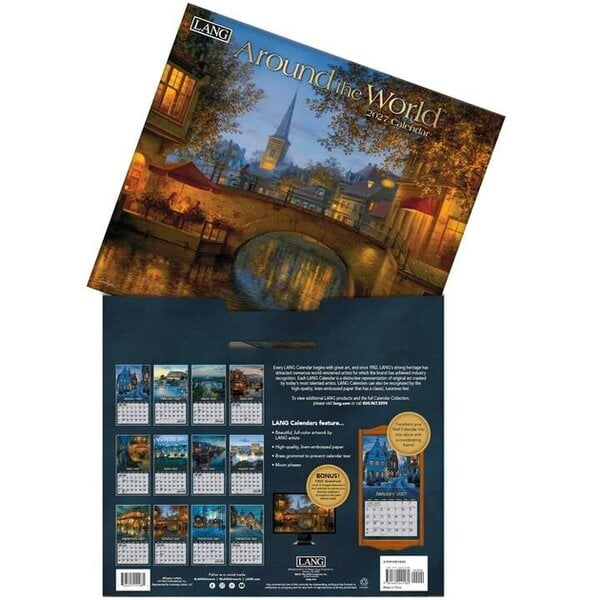 Around The World Deluxe Calendar 2027, Deluxe Calendars, Month To View, Travel, Gift