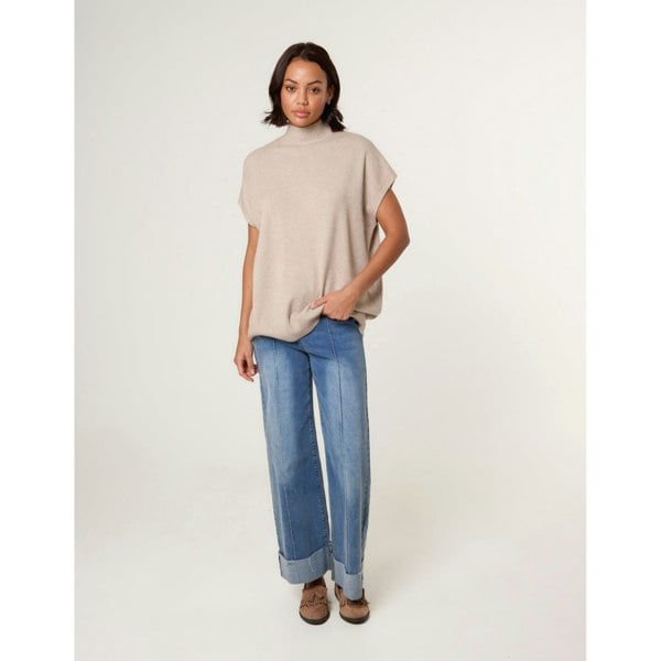 Blue Vanilla Oversized Sleeveless Jumper