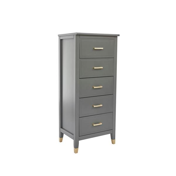 Cabinet Bits Palazzi 5 Drawer Narrow Chest of Drawers