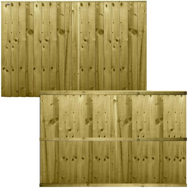 4 pack fence panel feather edge semi braced [w.6ft x h.4ft] 1