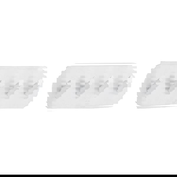 White stainless steel quadruple towel hook