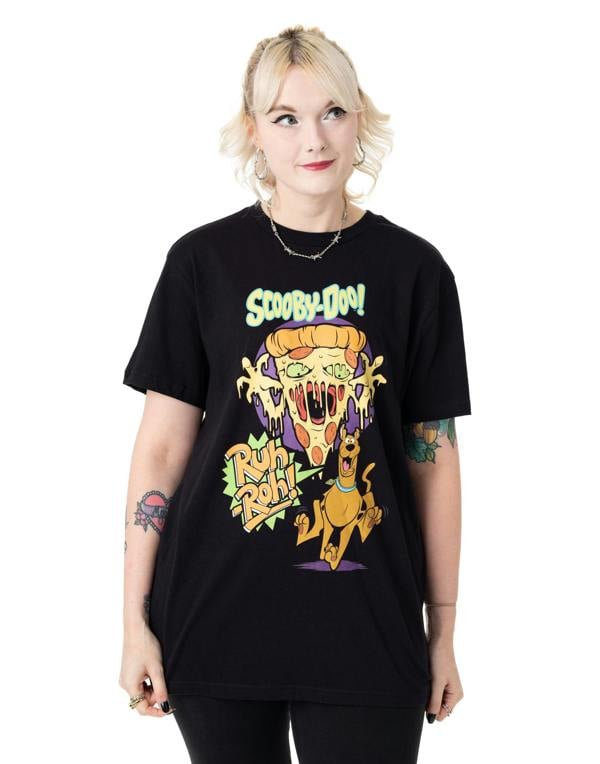 Scooby Doo Unisex Black Ruh-Roh! Short Sleeved T-Shirt