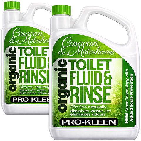 ProKleen Pro-Kleen Organic Caravan Toilet Chemical Fluid Rinse Green Solution Cleaner 4L for Caravan and Motorhomes