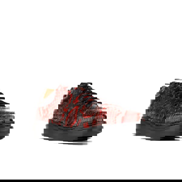 Embassy London Sun City - Red Snake - Men's Leather Snakeskin Trainer