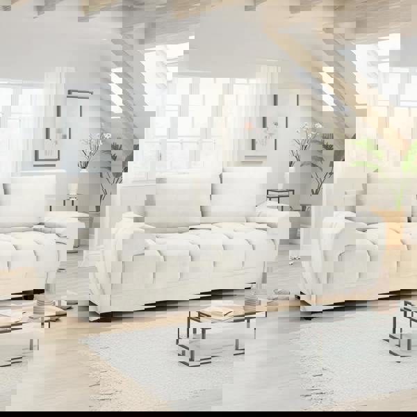 Furnishings For Less Zura Plush Velvet Large 3 Seater Sofa | Cream, Grey or Mocha