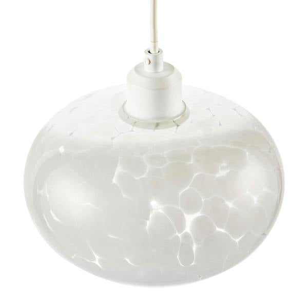 Designer Opal White Snowflake Domed Glass Pendant Ceiling Light Shade Image 4