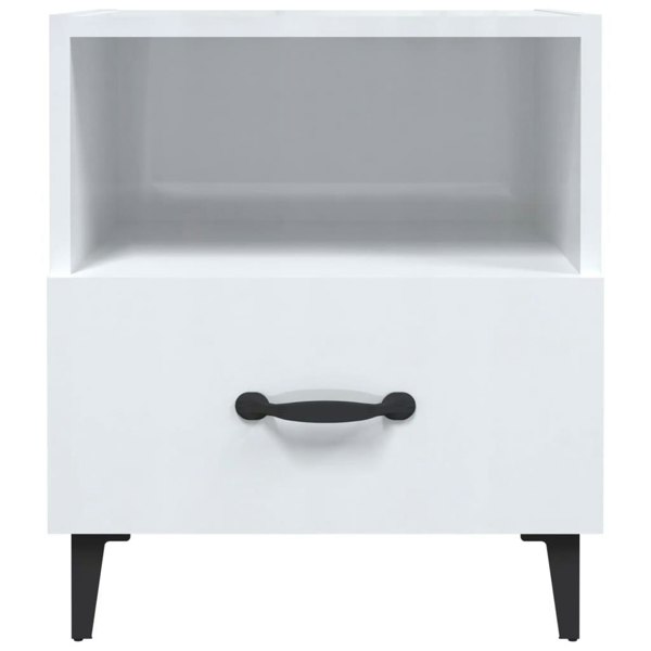 Berkfield Bedside Cabinets 2 pcs High Gloss White Engineered Wood