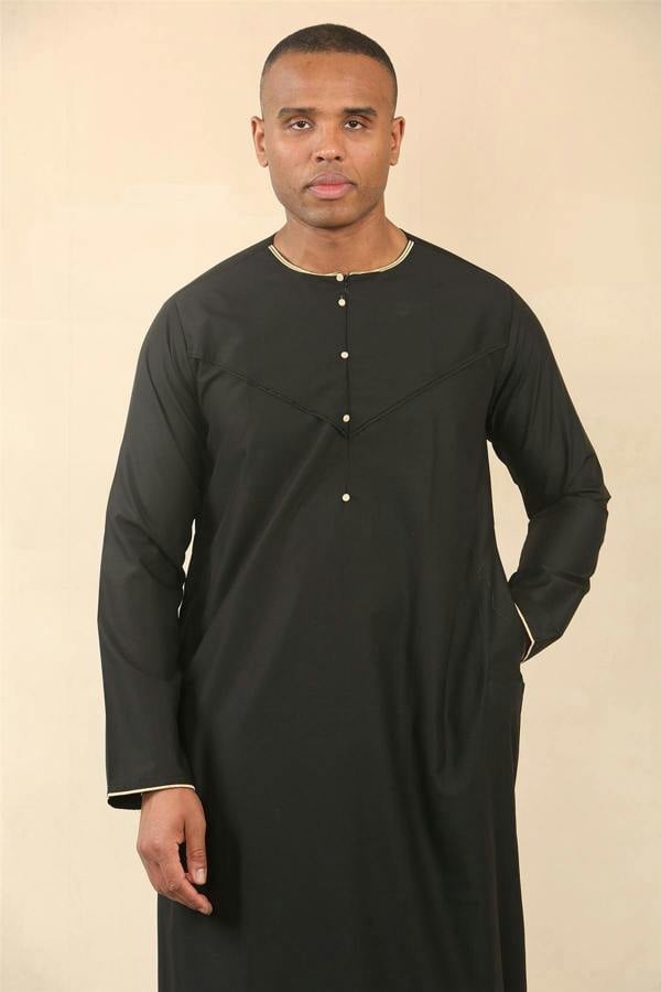 Infinity Leather Men's Omani Eid Thobe  Saudi Emirati Jubba Robe