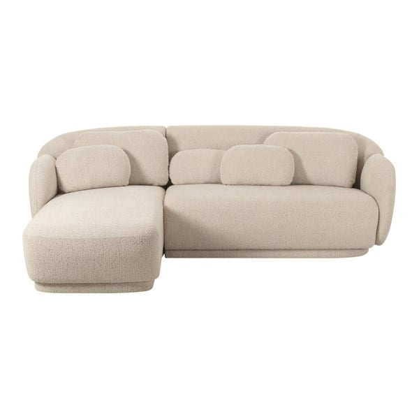 Furniture Edit Misty Cream Boucle Sectional LHF