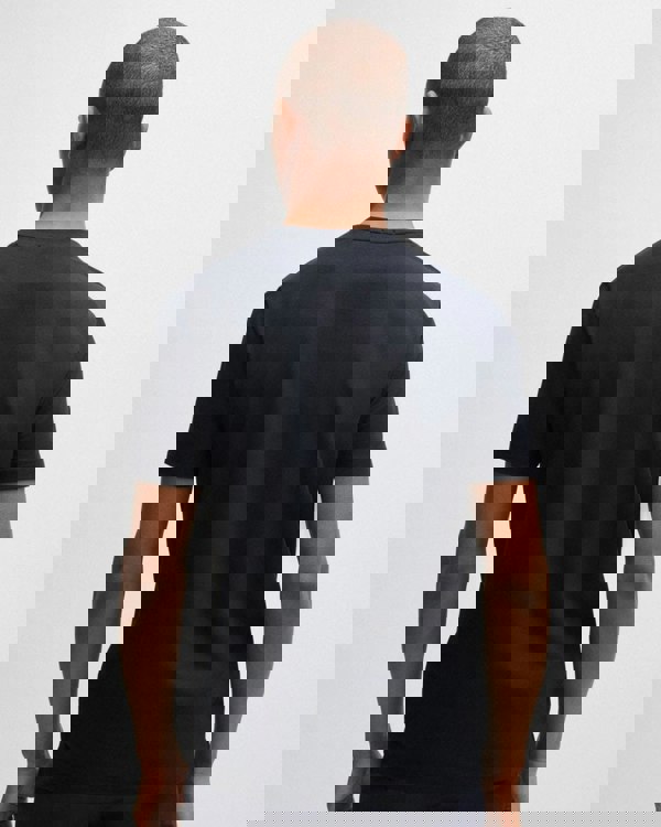 BOSS Green Tee Mens Stretch Cotton T-Shirt with Contrast Logo NOS - Dark Blue 402