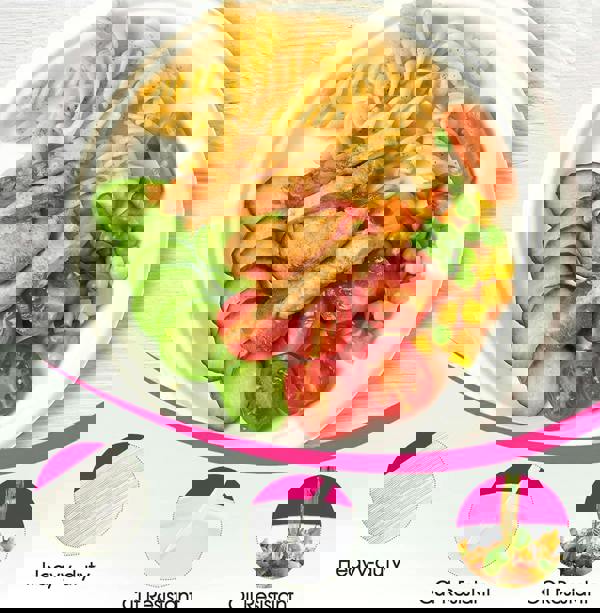 KAV 10 Inch Biodegradable Bagasse Plates - Disposable Super Rigid Sugarcane Fiber, Compostable Plates, Ideal for Parties, BBQs, Picnics, Weddings