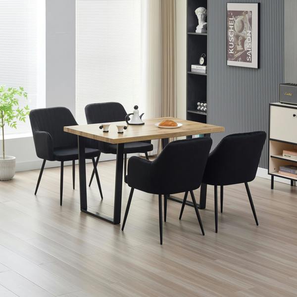 Colorado Dining Table with 4 Charlotte Velvet Chairs - Madefor.Living
