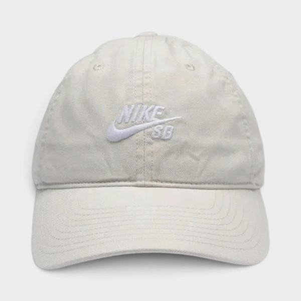 Nike SB Club Unstructured Skate Cap Light Bone White