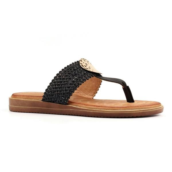 Lunar Womens/Ladies Fiona Sandals - Black - 
