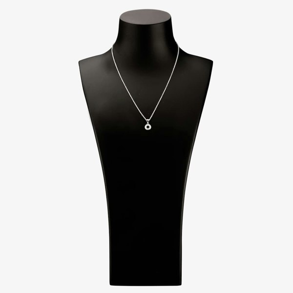 T. H. Baker Silver Cubic Zirconia Halo Pendant and Studs Set SET14439