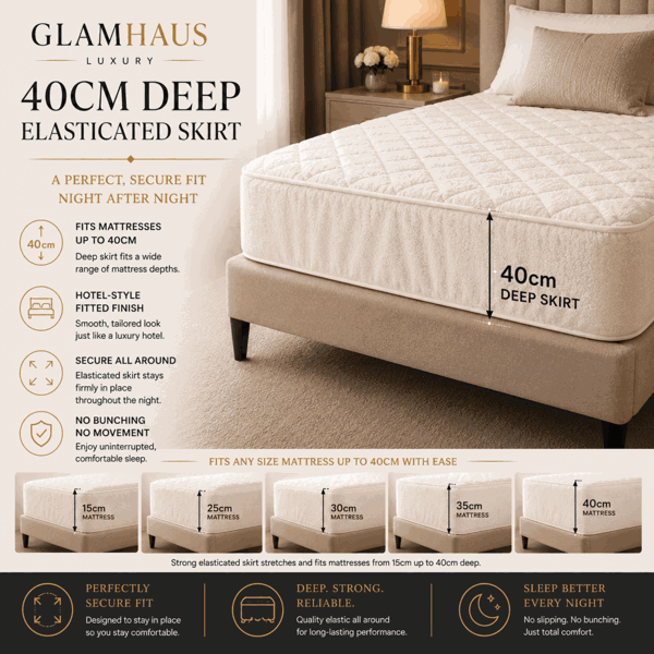 GlamHaus Prestige Electric Blanket King Size With 9 Body Settings, 9 Feet Settings, 9 Full Body Settings, 10 Timer Settings