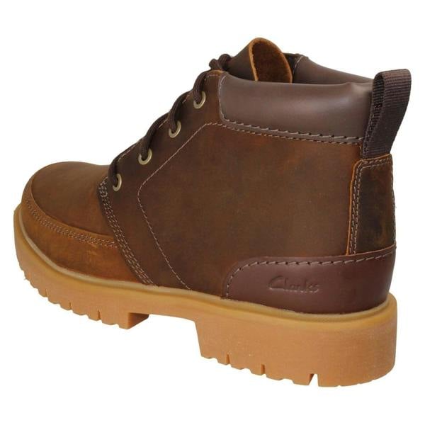 Clarks Mens Clarks Leather Lace Up Ankle Boots Rossdale Mid