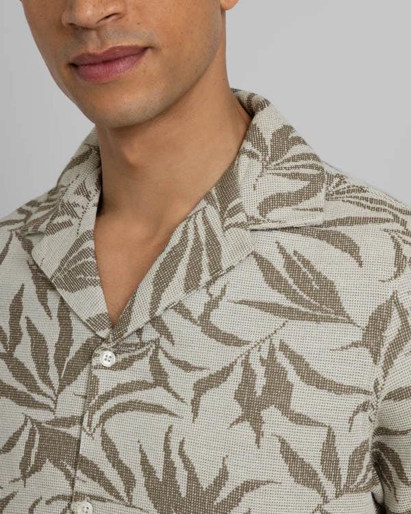 Steel & Jelly Oval - Leaf Jacquard Short Sleeve Shirt