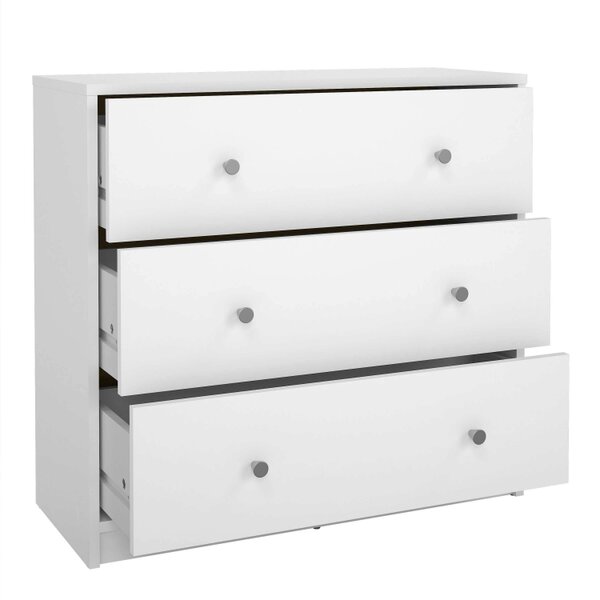 Wyld Haus Tainan White Chest 3 Drawers