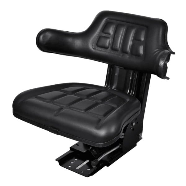 Berkfield Tractor Seat with Suspension Black
