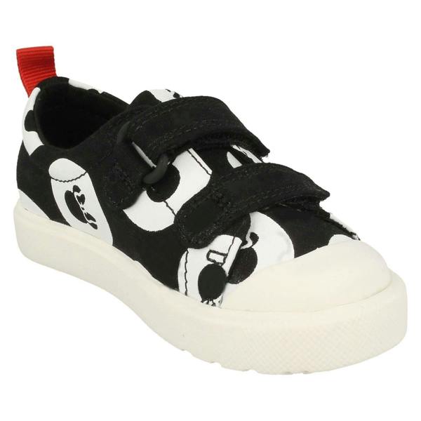 Clarks Childrens Boys Girls Clarks Disney Detailed Canvas Shoes City Polka Lo
