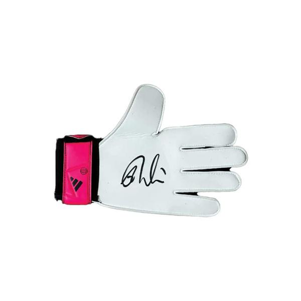 Unbranded Aaron Ramsdale signed Adidas goalkeeper glove — Goalkeeper glove framing