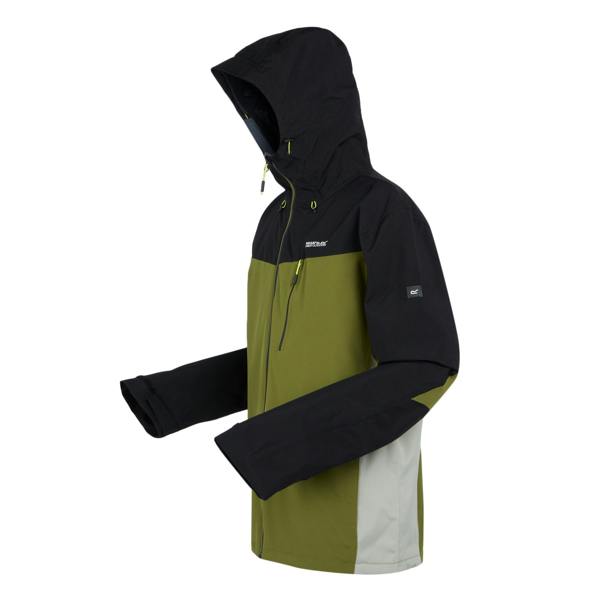 Regatta Mens Birchdale Waterproof Hooded Jacket - Nephrite Green/Black - 