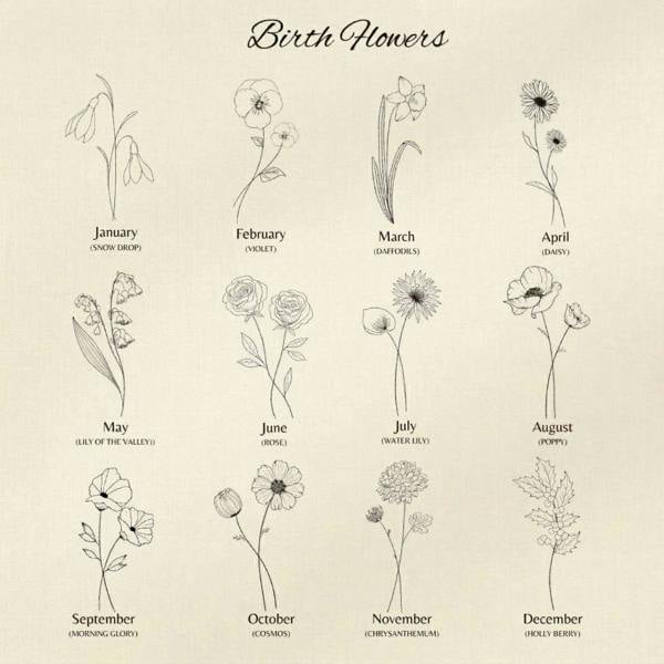 Harfi 18ct Gold Vermeil Plated Birth Flower, Birthstone And Name Necklace