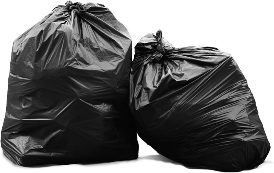 80L Strong Large Black Rubbish Waste Bin Liners 140 Gauge Ideal For Home & Office