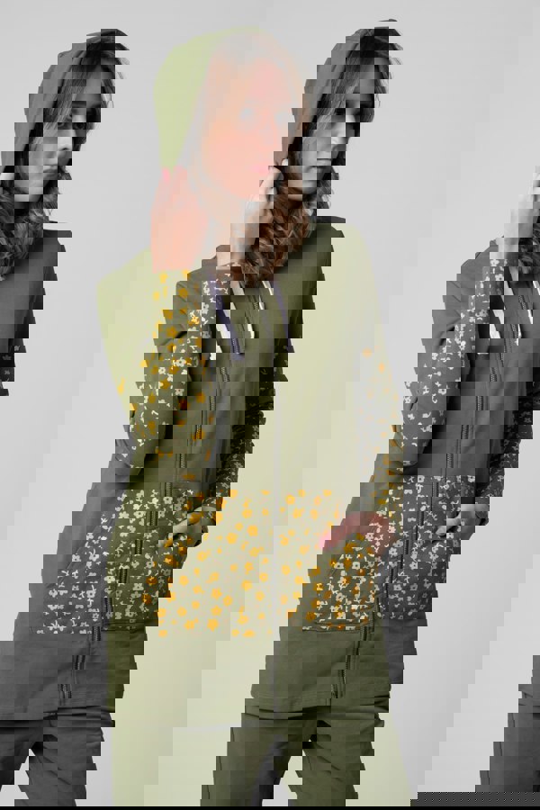 ENORSIA Women Longline Zip Front Hoodie