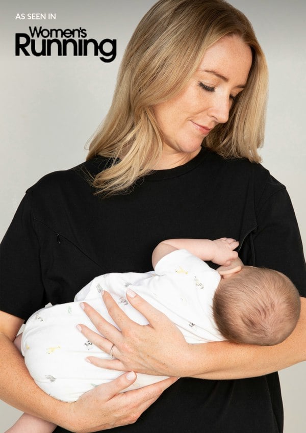 Pretty Mama Everyday Oversized Breastfeeding Tshirt - Black