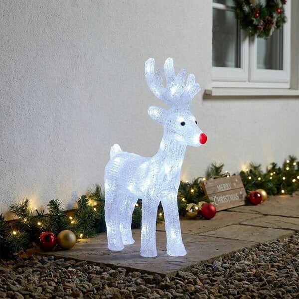Garden Greatness Cool White LED Ice Stag Decoration