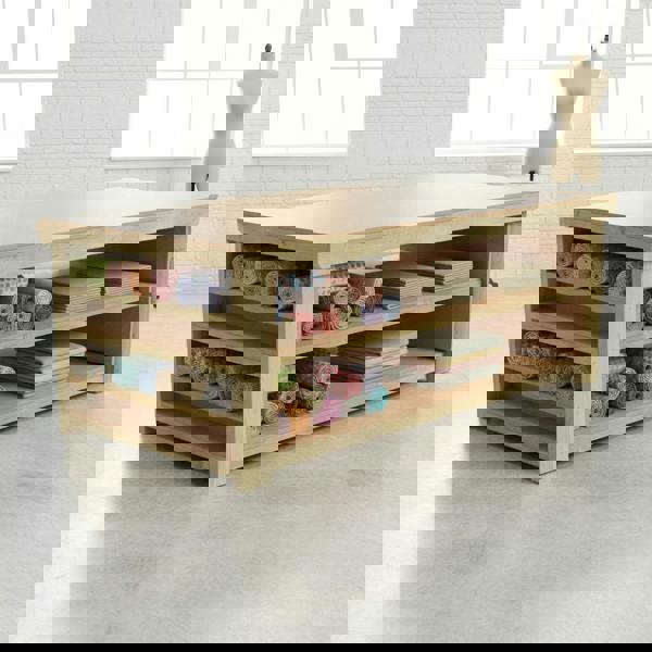 Arbor Garden Solutions Wooden Workbench MDF Top with Extra shelving Depth-3ft With Double Shelf