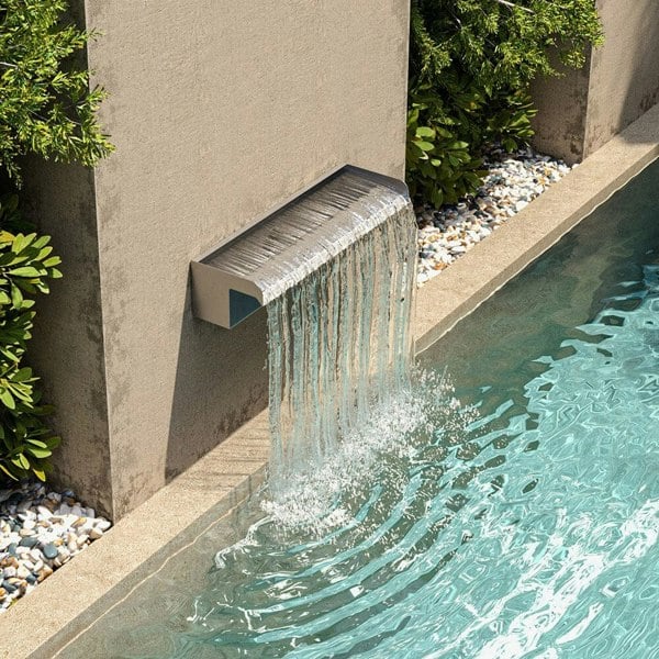 30cm Back Entry Stainless Steel Water Blade Fountains Living and Home