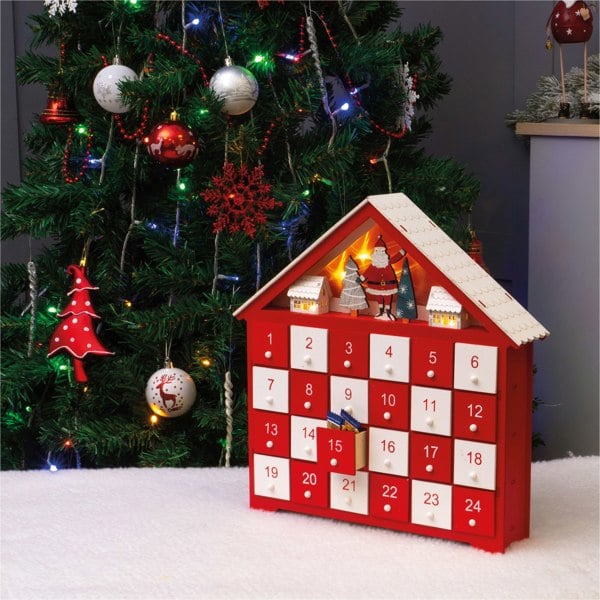 St Helens Light Up Wooden Advent Calender