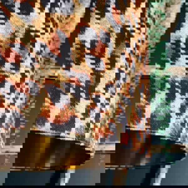 Luxe Leopard Velvet Lampshade with Gold Lining Close Up