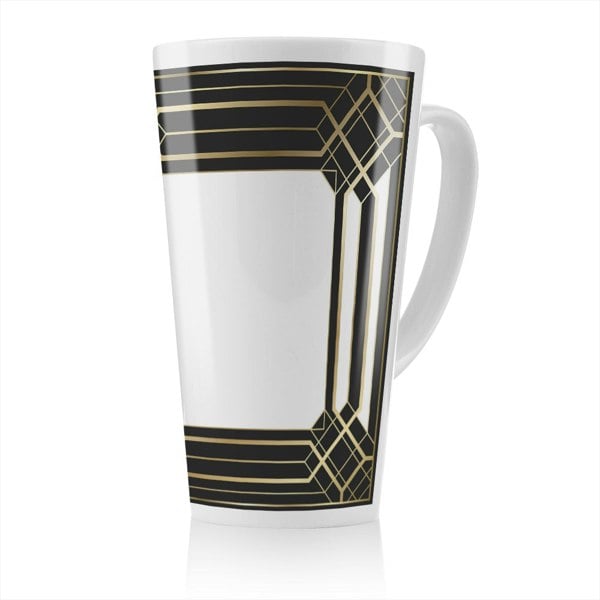 Benjamin Tate Design Art Deco Black Frame Latte Mug