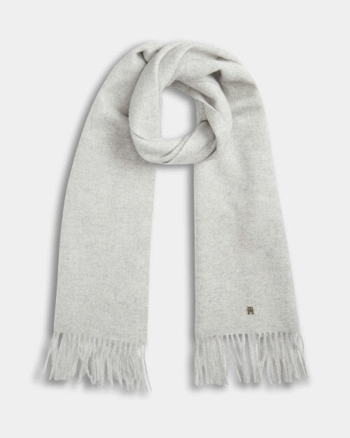 Tommy Hilfiger TH Elevated Chic Womens Woven Scarf - Light Grey Heather
