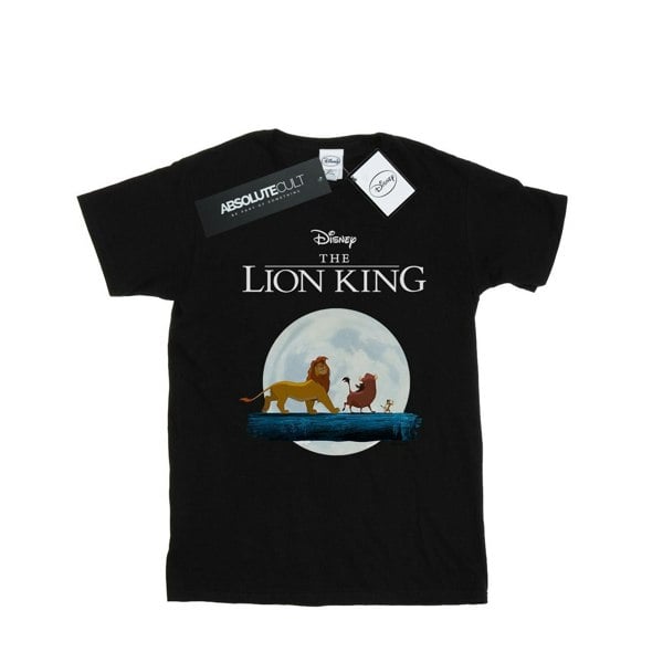 Disney Womens/Ladies The Lion King Hakuna Matata Walk Cotton Boyfriend T-Shirt - Black