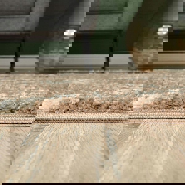 Trellis Design Thick Shaggy Area Rugs Beige