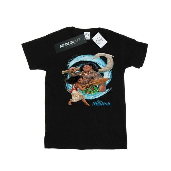 Disney Mens Moana And Maui Wave T-Shirt - Black