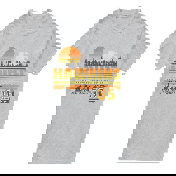 Stranger Things Mens Hawkins 85 Retro T-Shirt - Athletic Heather