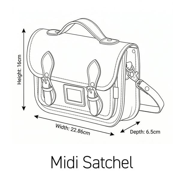 Zatchels Floral Lined Leather Midi Satchel - Oxblood