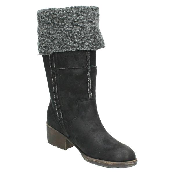 Spot On Ladies Spot On Mid Heel Fleece Lined Boot